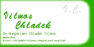 vilmos chladek business card